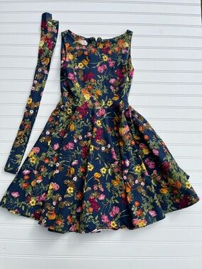 Johana Cano Floral Fit & Flare Dress Colombian Boutique Rare Size 6